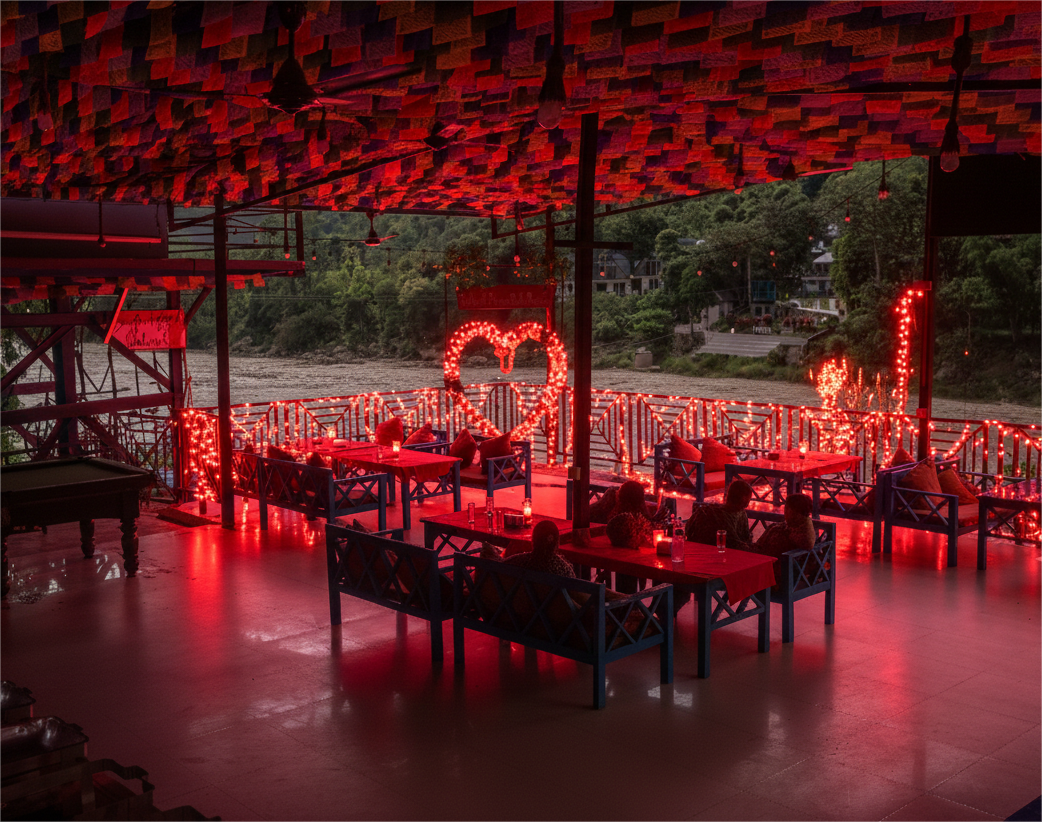 Valentine Bliss – Dinner, Bonfire & River Side Stay